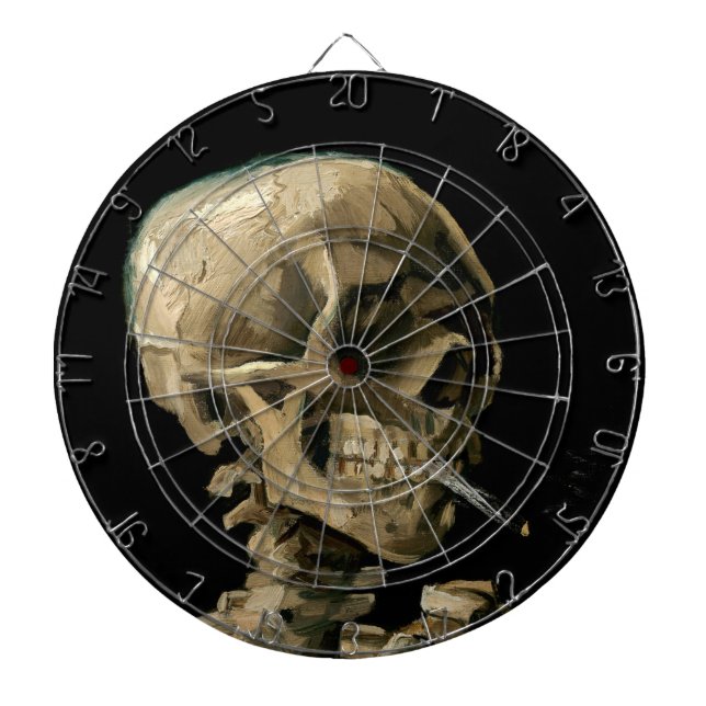Vincent van Gogh - Skull with Burning Cigarette Dartboard (Front)