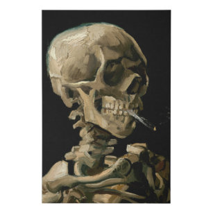 Vincent van Gogh - Skull with Burning Cigarette Faux Canvas Print