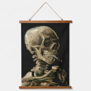 Vincent van Gogh - Skull with Burning Cigarette Hanging Tapestry