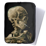 Vincent van Gogh - Skull with Burning Cigarette Laptop Sleeve<br><div class="desc">Head of a Skeleton with a Burning Cigarette / Skull with Burning Cigarette / Crane de squelette fumant une cigarette - Vincent van Gogh,  1885</div>