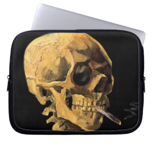 Vincent Van Gogh - Skull With Burning Cigarette Laptop Sleeve