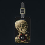 Vincent van Gogh - Skull with Burning Cigarette Luggage Tag<br><div class="desc">Head of a Skeleton with a Burning Cigarette / Skull with Burning Cigarette / Crane de squelette fumant une cigarette - Vincent van Gogh,  1885</div>