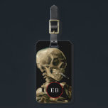 Vincent van Gogh - Skull with Burning Cigarette Luggage Tag<br><div class="desc">Head of a Skeleton with a Burning Cigarette / Skull with Burning Cigarette / Crane de squelette fumant une cigarette - Vincent van Gogh,  1885</div>