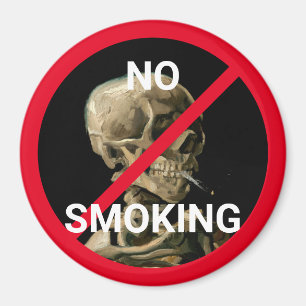 Vincent van Gogh - Skull with Burning Cigarette Magnet