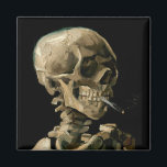Vincent van Gogh - Skull with Burning Cigarette Magnet<br><div class="desc">Head of a Skeleton with a Burning Cigarette / Skull with Burning Cigarette / Crane de squelette fumant une cigarette - Vincent van Gogh,  1885</div>