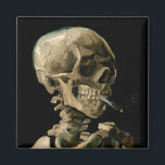 Vincent van Gogh - Skull with Burning Cigarette Magnet<br><div class="desc">Head of a Skeleton with a Burning Cigarette / Skull with Burning Cigarette / Crane de squelette fumant une cigarette - Vincent van Gogh,  1885</div>