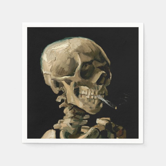 Vincent van Gogh - Skull with Burning Cigarette Napkin (Front)
