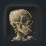 Vincent van Gogh - Skull with Burning Cigarette  Paper Plate<br><div class="desc">Head of a Skeleton with a Burning Cigarette / Skull with Burning Cigarette / Crane de squelette fumant une cigarette - Vincent van Gogh,  1885</div>