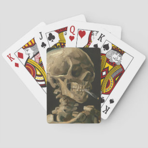 Vincent Van Gogh - Skull with Burning Cigarette Playing Cards
