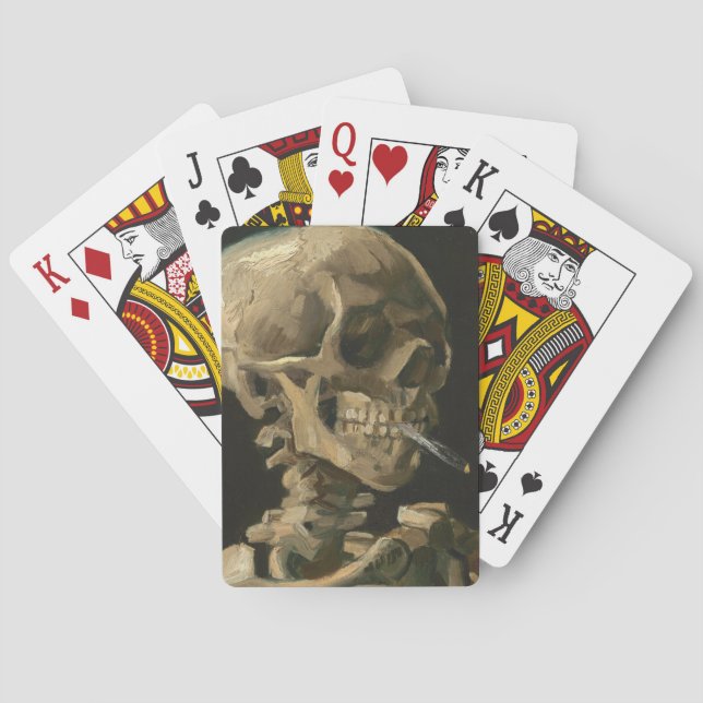 Vincent Van Gogh - Skull with Burning Cigarette Playing Cards (Back)