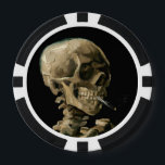 Vincent van Gogh - Skull with Burning Cigarette Poker Chips<br><div class="desc">Head of a Skeleton with a Burning Cigarette / Skull with Burning Cigarette / Crane de squelette fumant une cigarette - Vincent van Gogh,  1885</div>