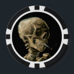Vincent van Gogh - Skull with Burning Cigarette Poker Chips<br><div class="desc">Head of a Skeleton with a Burning Cigarette / Skull with Burning Cigarette / Crane de squelette fumant une cigarette - Vincent van Gogh,  1885</div>