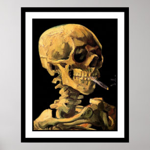 Vincent Van Gogh - Skull With Burning Cigarette Poster