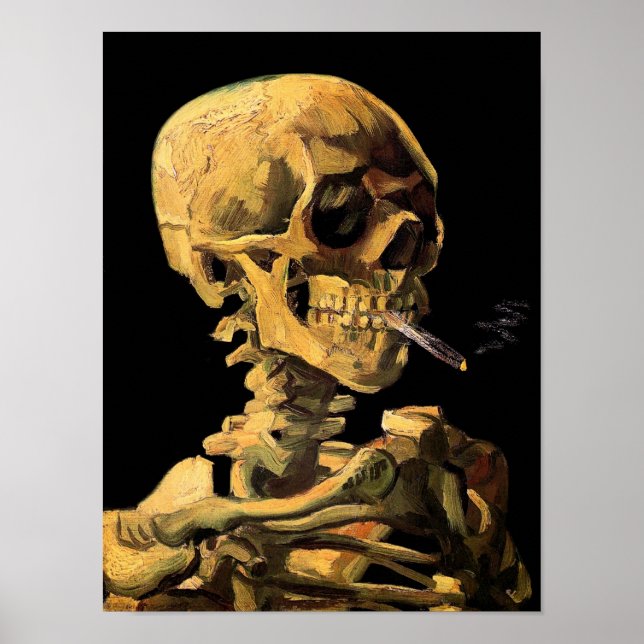 Vincent Van Gogh - Skull With Burning Cigarette Poster (Front)