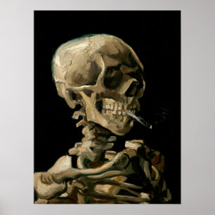 Vincent van Gogh - Skull with Burning Cigarette Poster