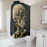 Vincent van Gogh - Skull with Burning Cigarette Shower Curtain<br><div class="desc">Head of a Skeleton with a Burning Cigarette / Skull with Burning Cigarette / Crane de squelette fumant une cigarette - Vincent van Gogh,  1885</div>
