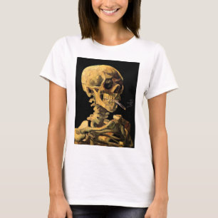 Vincent Van Gogh - Skull With Burning Cigarette T-Shirt