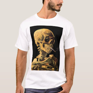 Vincent Van Gogh - Skull With Burning Cigarette T-Shirt