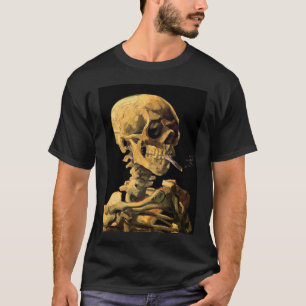 Vincent Van Gogh - Skull With Burning Cigarette T-Shirt