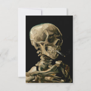 Vincent van Gogh - Skull with Burning Cigarette Thank You Card