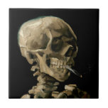 Vincent van Gogh - Skull with Burning Cigarette Tile<br><div class="desc">Head of a Skeleton with a Burning Cigarette / Skull with Burning Cigarette / Crane de squelette fumant une cigarette - Vincent van Gogh,  1885</div>