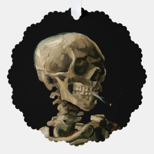 Vincent van Gogh - Skull with Burning Cigarette Tree Decoration Card
