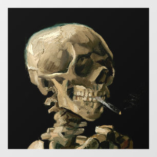 Vincent van Gogh - Skull with Burning Cigarette Window Cling