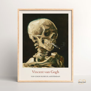 Vincent van Gogh Skull with Cigarette Art Print