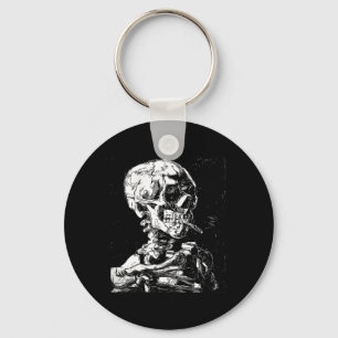 Vincent Van Gogh Skull With Cigarette Skeleton Hal Key Ring
