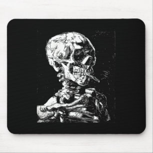 Vincent Van Gogh Skull With Cigarette Skeleton Hal Mouse Mat