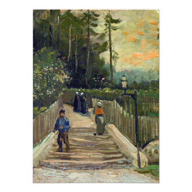 Vincent van Gogh - Sloping Path in Montmartre Photo Print (Front)