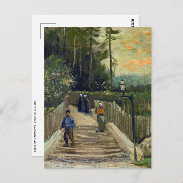 Vincent van Gogh - Sloping Path in Montmartre Postcard (Front/Back)