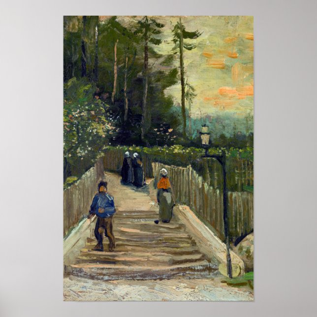 Vincent van Gogh - Sloping Path in Montmartre Poster (Front)