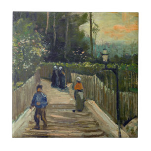 Vincent van Gogh - Sloping Path in Montmartre Tile