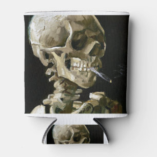 Vincent van Gogh Smoking Skeleton Can Cooler
