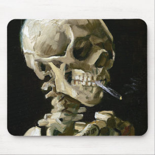 Vincent van Gogh Smoking Skeleton Mouse Mat