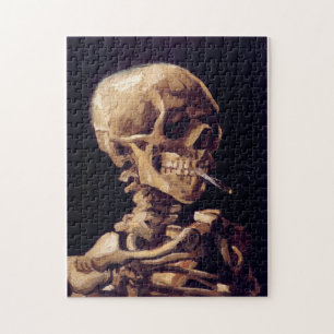 Vincent Van Gogh - Smoking Skull Skeleton Jigsaw Puzzle
