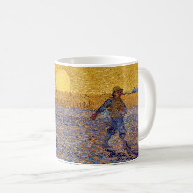 Vincent van Gogh - Sower with Setting Sun Coffee Mug (Front Right)