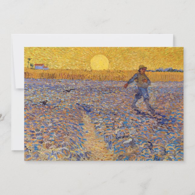 Vincent van Gogh - Sower with Setting Sun Invitation (Front)
