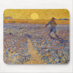 Vincent van Gogh - Sower with Setting Sun Mouse Mat