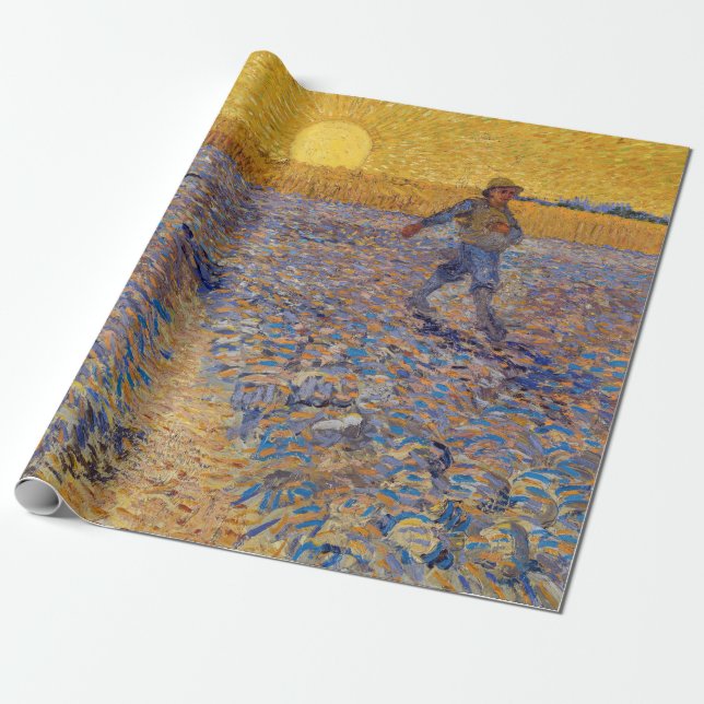 Vincent van Gogh - Sower with Setting Sun Wrapping Paper (Unrolled)