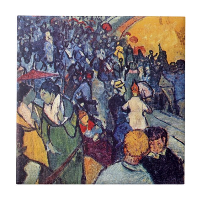 Vincent Van Gogh - Spectators In The Arena Tile (Front)