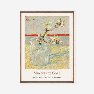 Vincent Van Gogh Sprig of Flowering Almond Art Poster