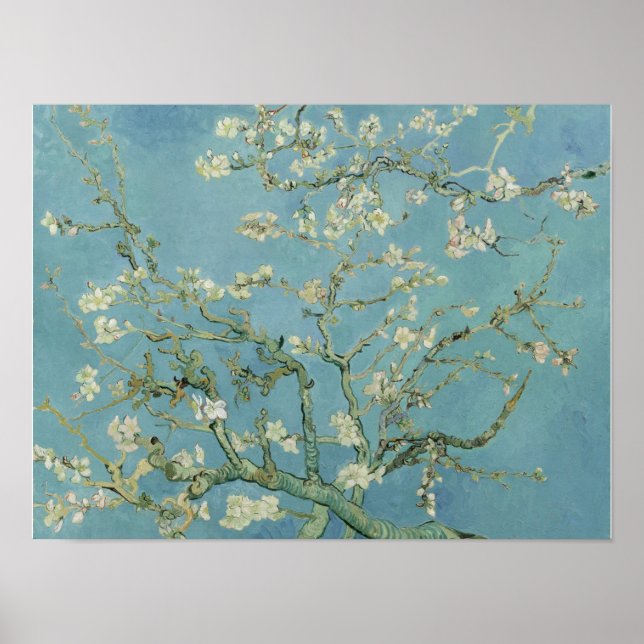 Vincent van Gogh, Sprig of Flowering Almond  Poster (Front)