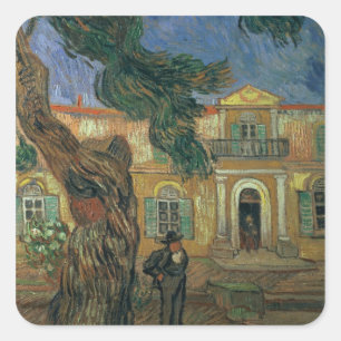 Vincent van Gogh   St. Paul's Hospital, St Remy Square Sticker