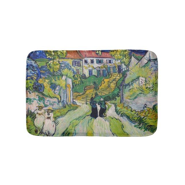 Vincent van Gogh - Stairway at Auvers Bath Mat (Front)
