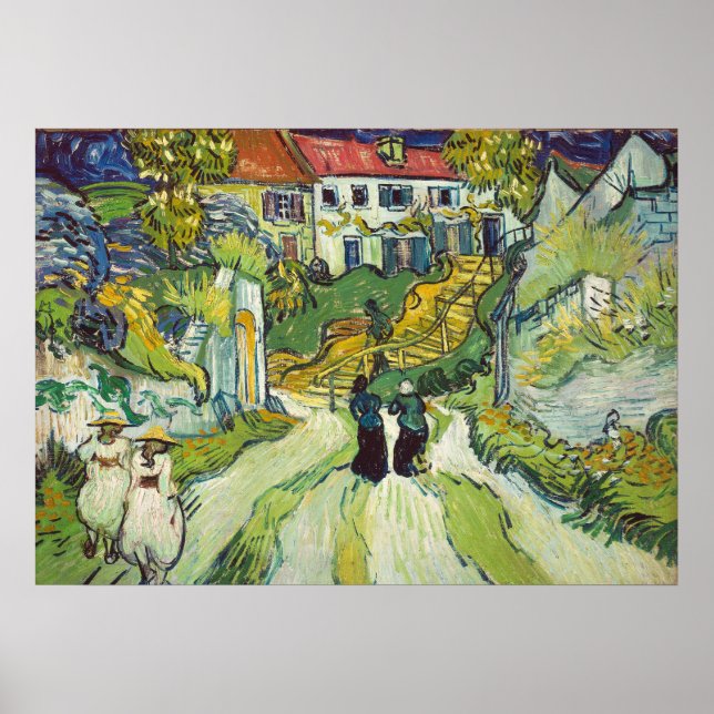 Vincent van Gogh Stairway at Auvers Poster (Front)
