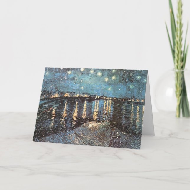 Vincent Van Gogh - Starlight Over the Rhone Holiday Card (Front)