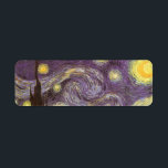 Vincent van Gogh - Starry Night<br><div class="desc">Starry Night (1889) by Vincent van Gogh is a vintage post impressionism fine art landscape nature painting. A view of a city in a valley at night with the clouds swirling, the stars shining and a beautiful golden yellow crescent moon. It was painted during the day from memory and is...</div>