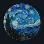 Vincent van Gogh, Starry Night  10 Cm Round Badge<br><div class="desc">Starry Night,  famous painting by Vincent van Gogh</div>